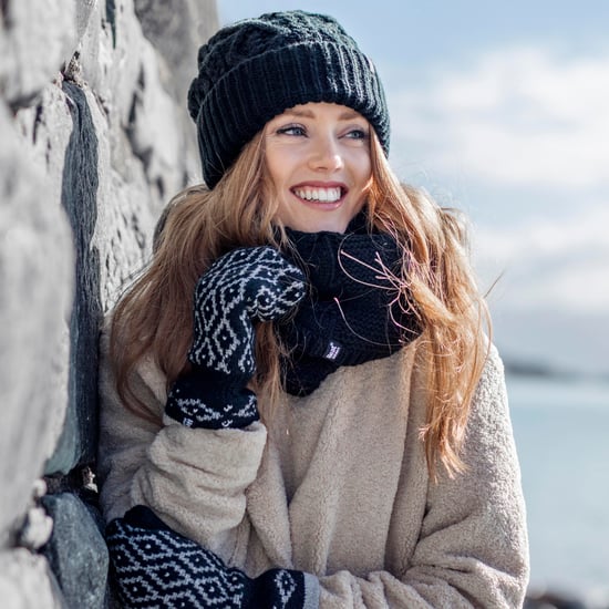 Ladies Cable Turnover Warm Thermal Beanie Hat - Image 3