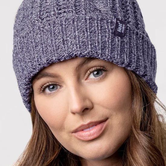 Ladies Cable Turnover Warm Thermal Beanie Hat - Image 5