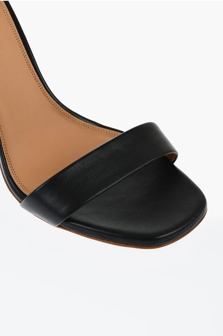 Leather JUG Sandals Wedge 9 cm in Black - Image 4