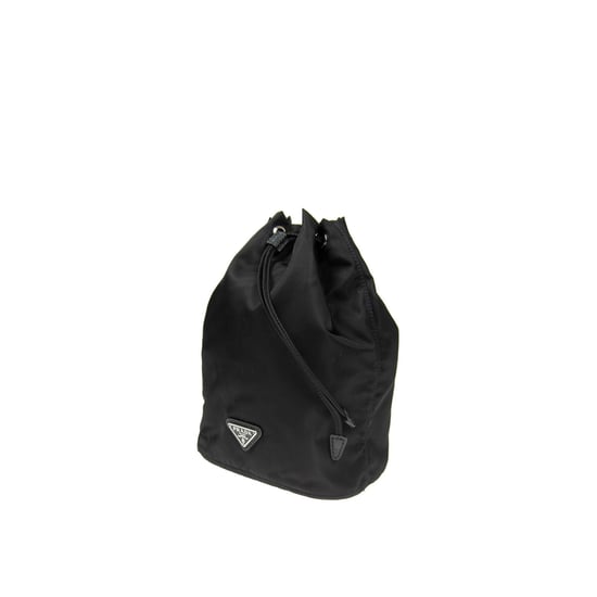 Prada Nylon and Leather Drawstring Pouch - Image 2