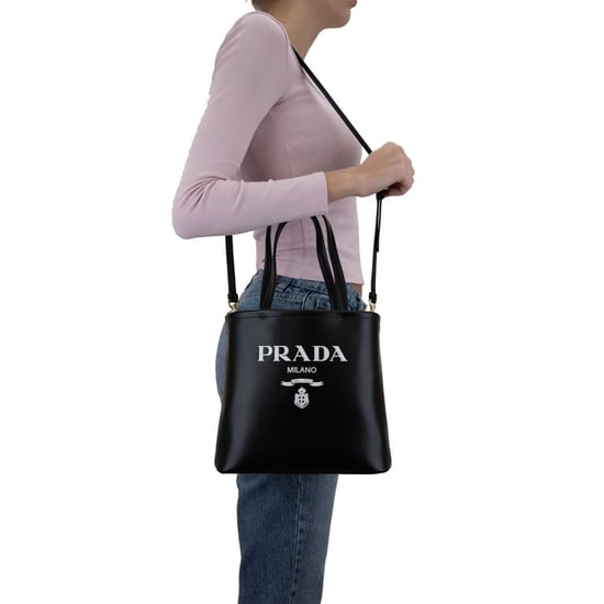 Prada tote-väska i läder med logotyp - Image 3