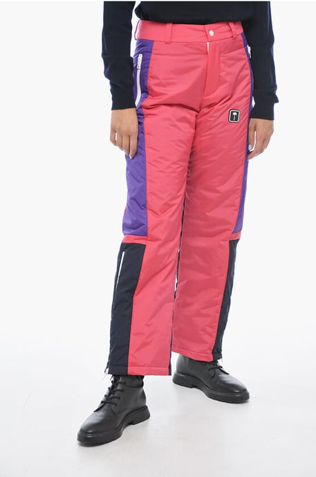 Färgblocksdesignade THUNDERBOLT skidbyxor i rosa - Image 1