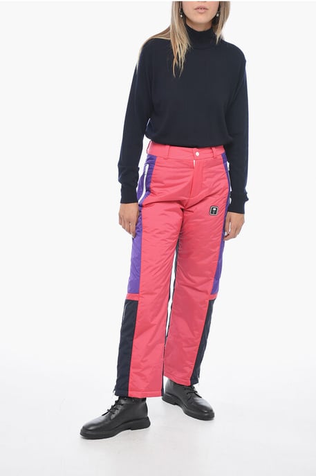 Färgblocksdesignade THUNDERBOLT skidbyxor i rosa - Image 4