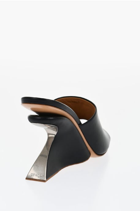 Open-Toe JUG Mules Wedge 10 cm in Black - Image 2