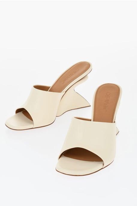 JUG Mules med öppen tå, 10 cm i beige - Image 1