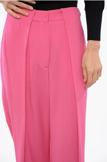 Tapered-fit High-waisted Pants in Pink - Image 2