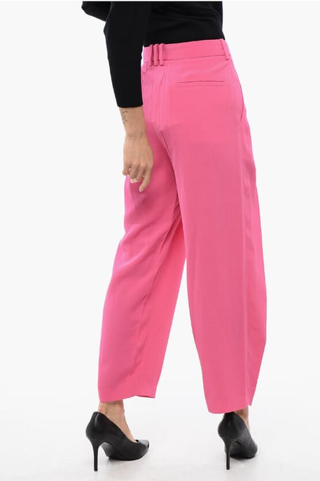 Tapered-fit High-waisted Pants in Pink - Image 4