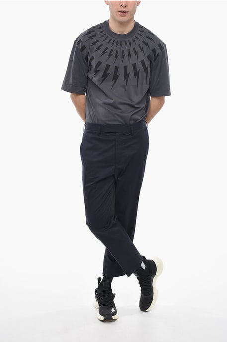 Slim Fit JAMIE Pants with Belt Loops in Blue - Image 4