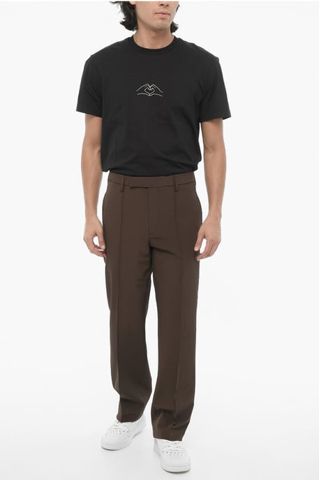Technical-Fabric Slim Fit Pants in Brown - Image 3