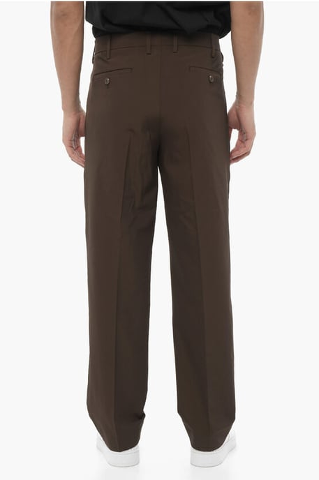 Technical-Fabric Slim Fit Pants in Brown - Image 4
