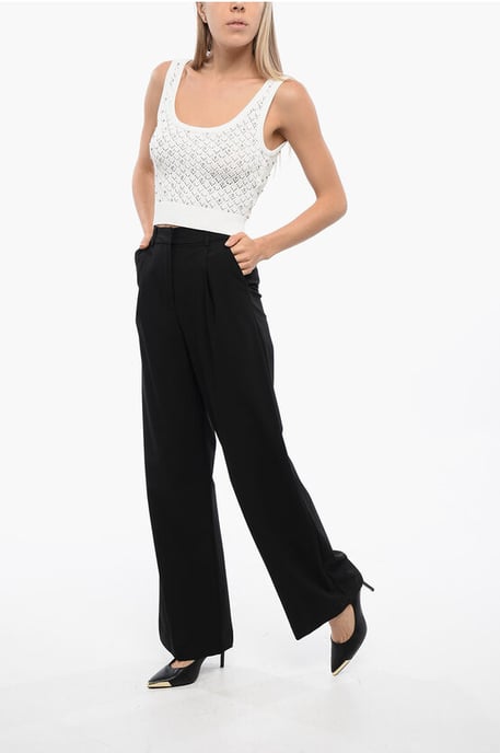 Straight leg DRUMMOND Pants with Pleats in Black - Image 4