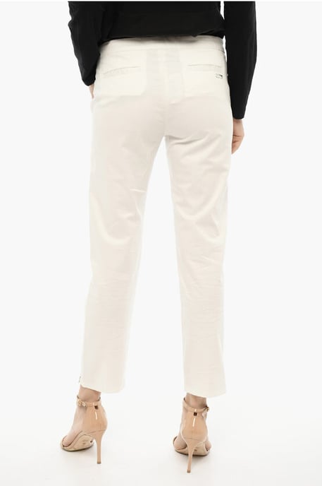 Regular Fit Pants with Split Ankle in White - Image 2