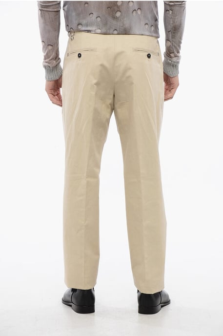 Plisserade LEXNDER-byxor med nitdetaljer i beige - Image 4