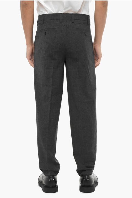 Districk Checked Slim Fit Pants in Gray - Image 4