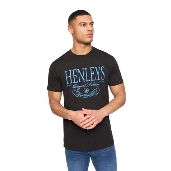 Henleys Heren Henbank T-Shirt (Zwart) - Image 4