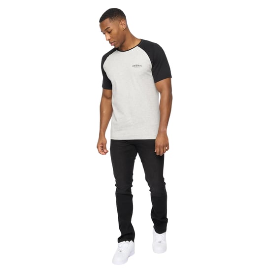 Crosshatch Heren Meza T-Shirt (Grijs Marl/Zwart) - Image 3