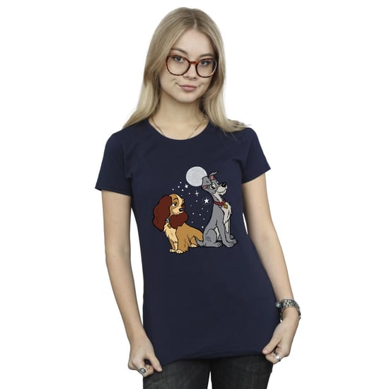 Disney Dam/dam Lady And The Tramp Moon - T-shirt i bomull (Marinblått) - Image 2