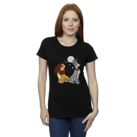 Disney Dam/dam Lady And The Tramp Moon - T-shirt i bomull (Svart) - Image 2