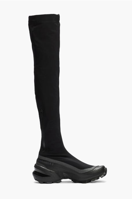 SALOMON X MM6 Studded Sole CROSSWADER Sock Boots in Black - Image 3