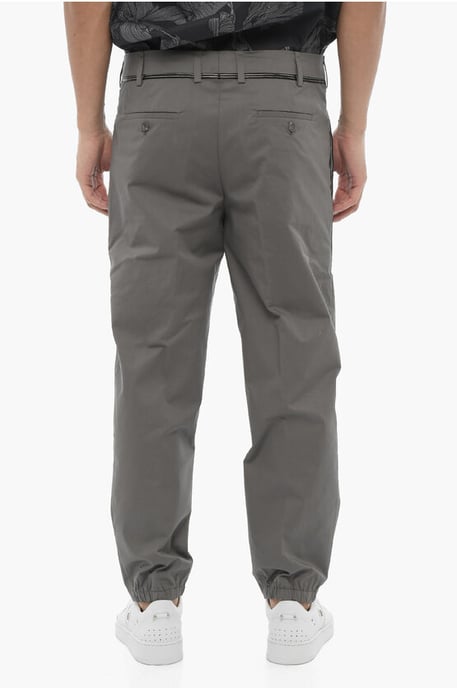 Regular Fit Slim Fit Broek met Riemlussen in Grijs - Image 2