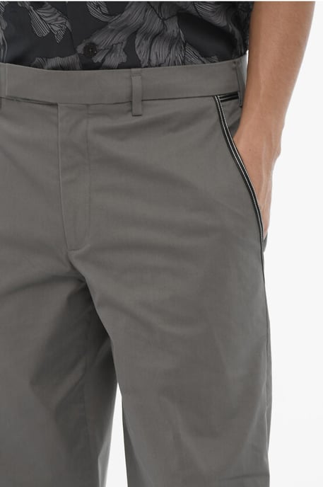 Regular Fit Slim Fit Broek met Riemlussen in Grijs - Image 3