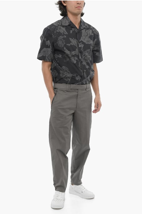 Regular Fit Slim Fit Broek met Riemlussen in Grijs - Image 4