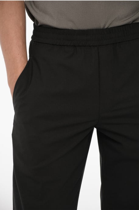 Slim Fit Pants with Ankle Zip in Black - Image 4