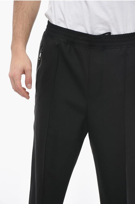 Loose Fit LOUIS Pants with Elastic Waistband in Black - Image 3