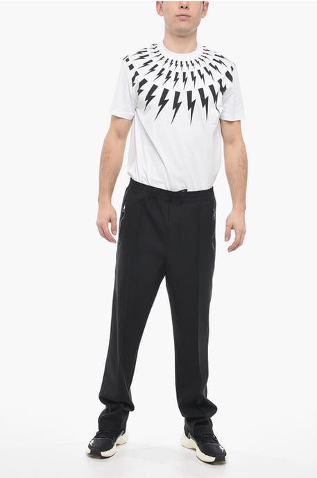 Loose Fit LOUIS Pants with Elastic Waistband in Black - Image 4