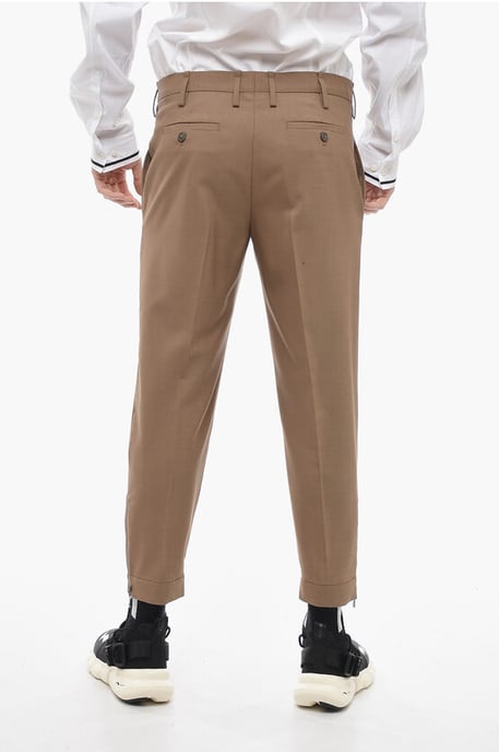 Slim Fit JAMIE-broek met enkelrits in bruin - Image 2