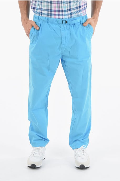 Popeline Katoenen Comfort Fit PAPERY Broek in Lichtblauw - Image 1