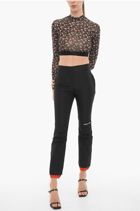 Nylon Pants with Ankle Zip in Black - Image 4