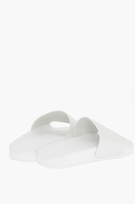 MM6 Solid Color Slides with Embossed Logo in White - Image 2