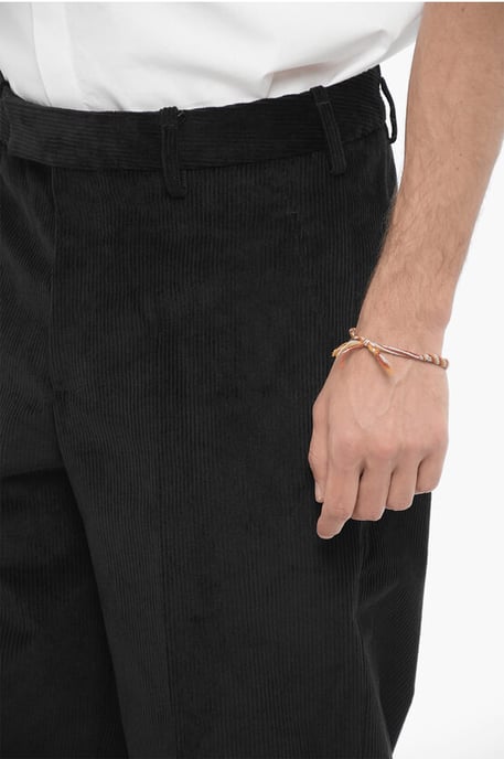 Loose Fit Corduroy Pants in Black - Image 3