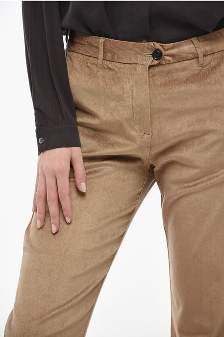 Corduroy Wide Leg Pants in Beige - Image 3