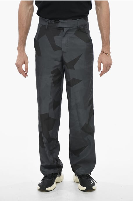 Loose Fit Camouflage LIAM Pants in Nero, Grigio - Image 1