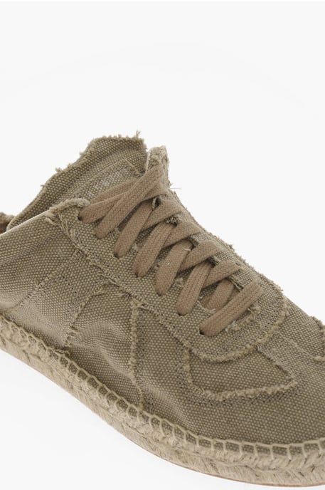 MM22 Låga Sneakers i Bomull med Öppen Baksida i Grönt - Image 4