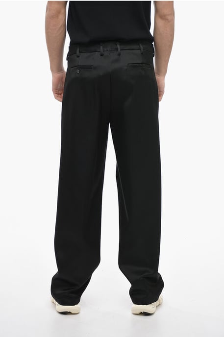 Loose Fit LIAM Satin Pants in Black - Image 2