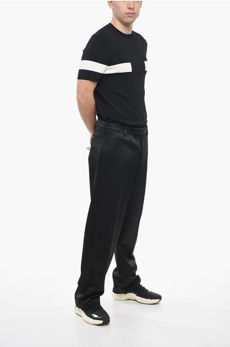 Loose Fit LIAM Satin Pants in Black - Image 4