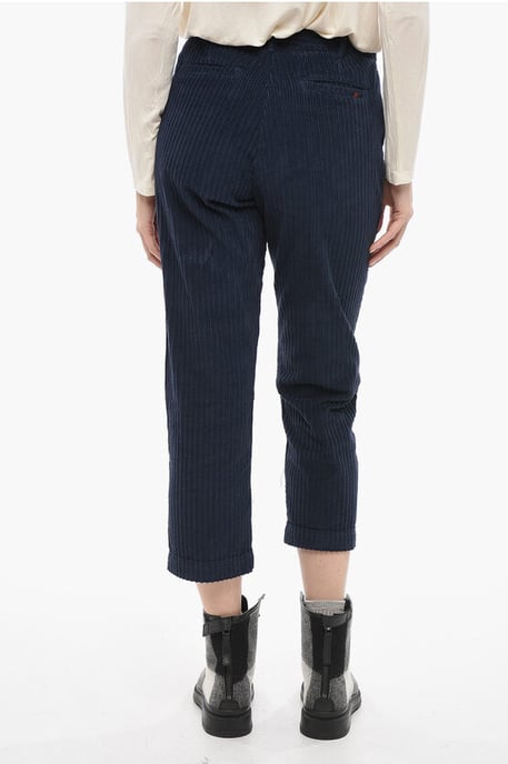 Wide fit Corduroy Pants in Blue - Image 2