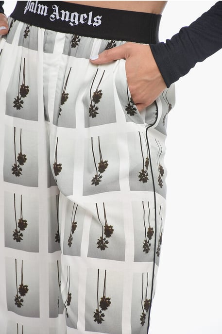 Heltäckande MIRAGE-pyjamasbyxor med logotyp i svart och vitt - Image 3