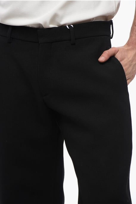 Wool Straight-Fit Pants in Black - Image 3