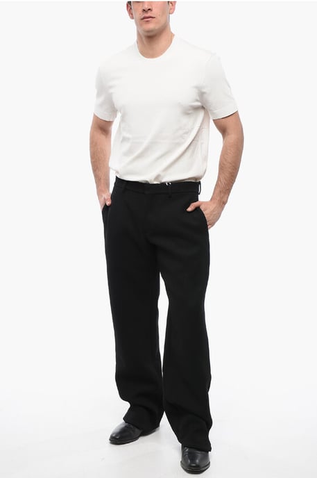 Wool Straight-Fit Pants in Black - Image 4