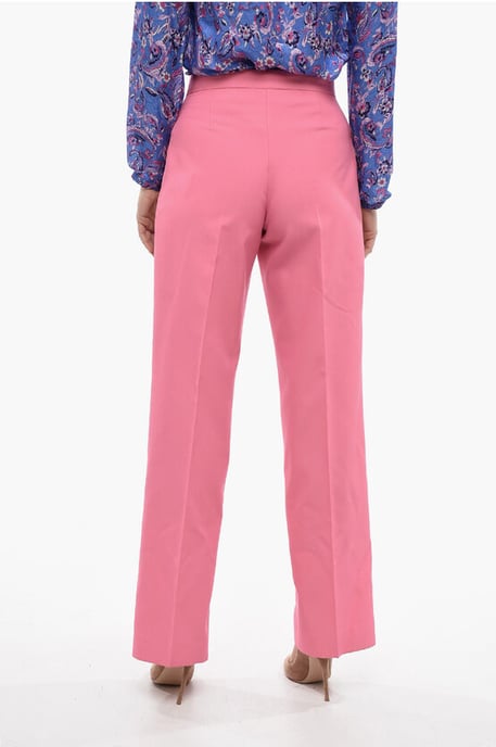 Pleated MIAMI Wide-Fit Pants in Pink - Image 2