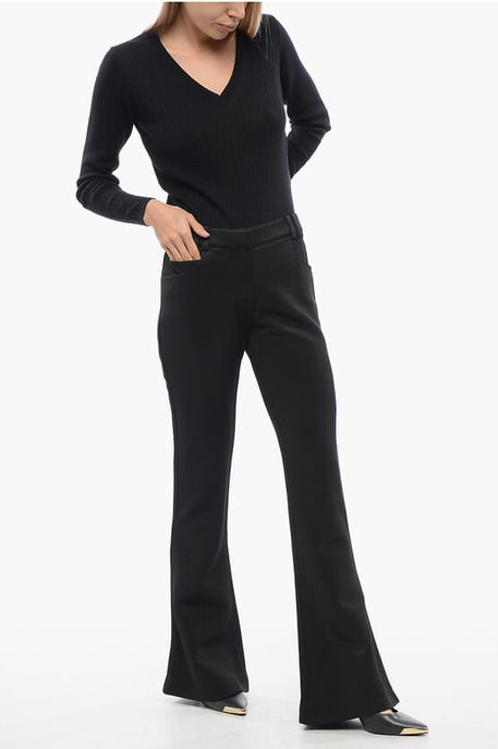 Flared-Fit Pants in Black - Image 3