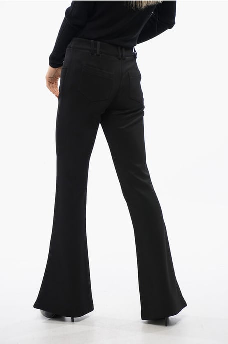 Flared-Fit Pants in Black - Image 4