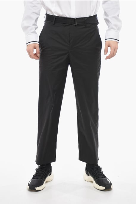 Loose Fit ANDO Pants with Industrial Belt in Black - Image 1