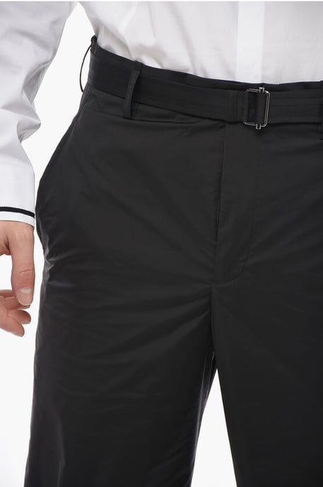 Loose Fit ANDO Pants with Industrial Belt in Black - Image 3