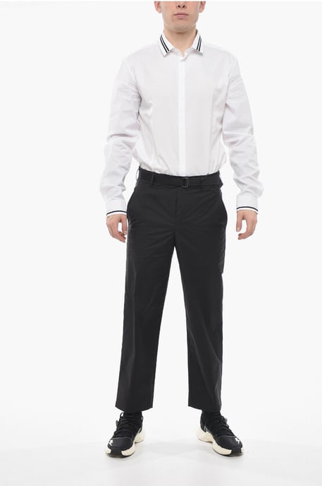 Loose Fit ANDO Pants with Industrial Belt in Black - Image 4