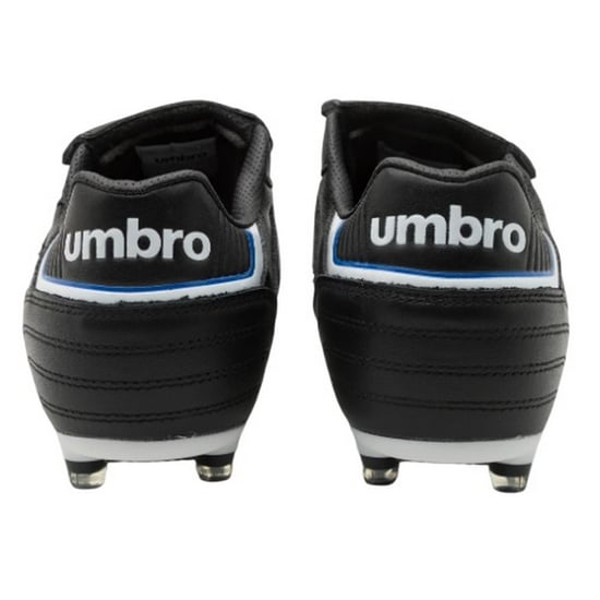Umbro Mens Speciali Eternal Team HG Leather Football Boots (Black/White/Royal Blue) - Image 2